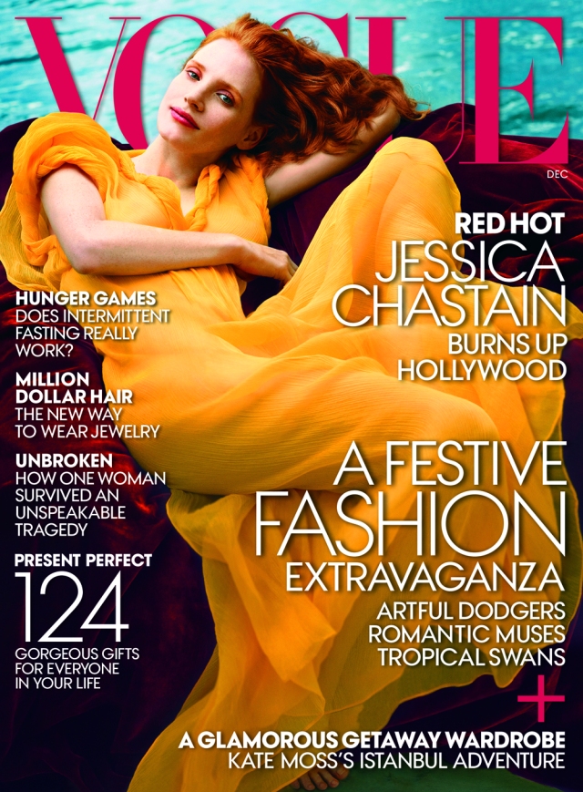 Vogue US December 2013-Leibovitz-Chastain-cover